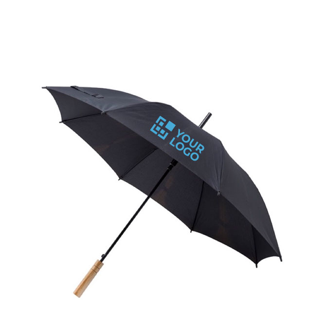 Paraplu Recycled Plus Ø103 kleur zwart met jouw bedrukking