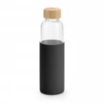 Kristallen fles met siliconen do zwart kleur 3