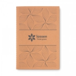 Eco gestikt notitieboek | A5 | Blanco kleur beige hoofdweergave tweede weergave