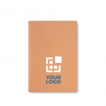 Eco gestikt notitieboek | A5 | Blanco weergave met bedrukking
