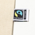 Katoenen fairtrade shopper met logo derde weergave