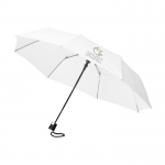 Opvouwbare paraplu\'s Downtown Ø95 kleur wit weergave zeefdruk