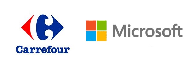 logo´s carrefour en microsoft