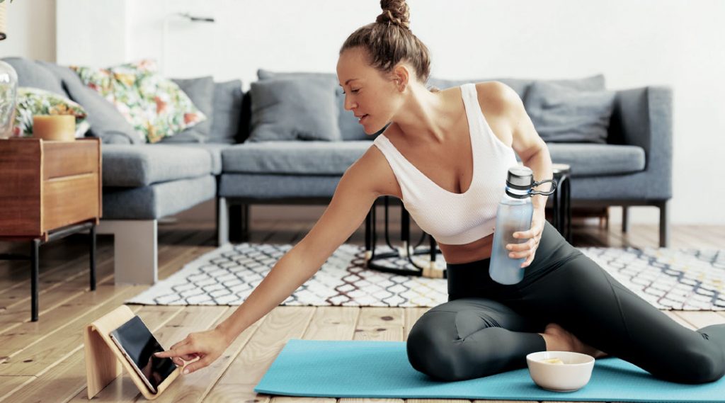 yoga via tablet