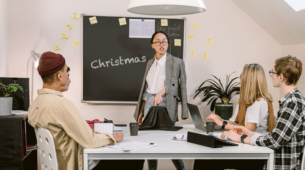 planning voor kerstevenement tijdens kerst.