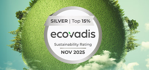 erkenning van EcoVadis Zilveren Medaille