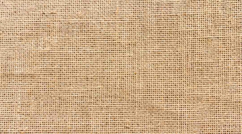 een close-up van een lap jute