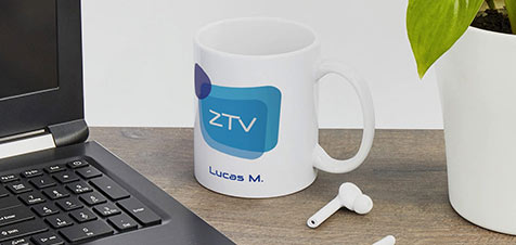 Gepersonaliseerde mok touch marketing