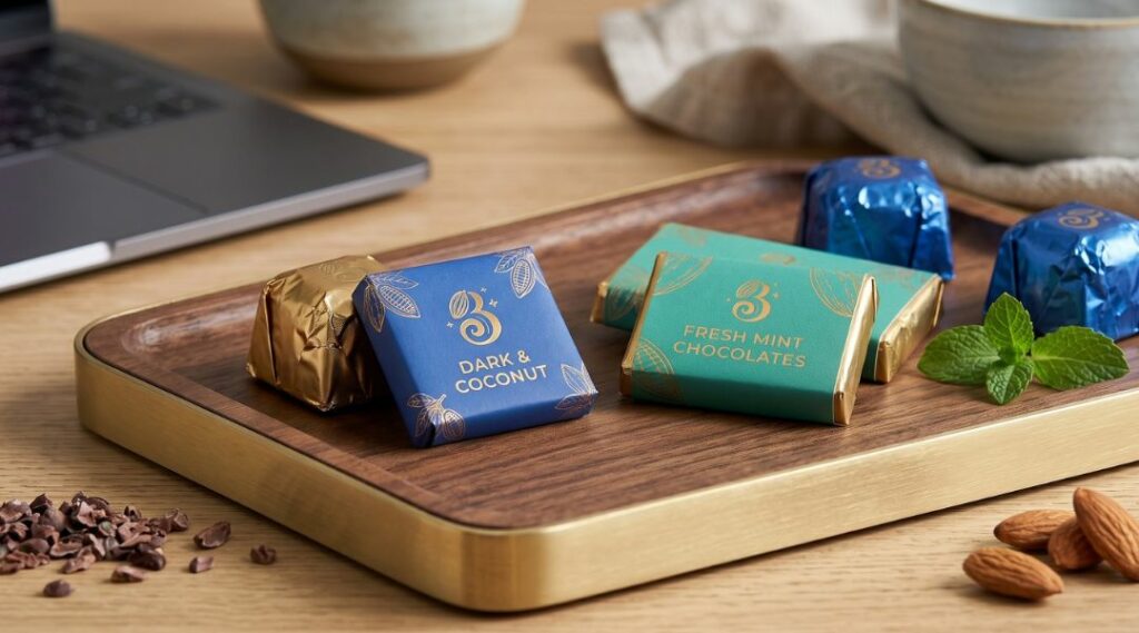 Verpakking pralines bedrukken