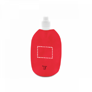 Positie markeren opvouwbare fles achterzijde met zeefdruk