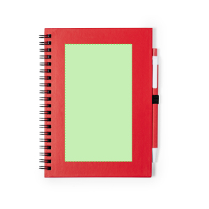 Op de blocnote aan de voorkant