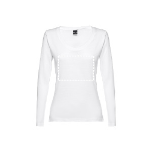 T-shirt lange mouwen borst