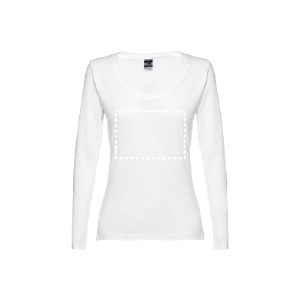 T-shirt lange mouwen borst