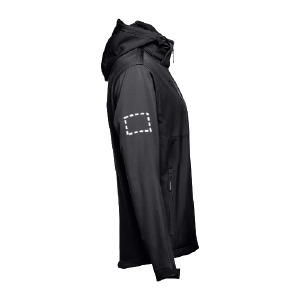 Softshell jas rug