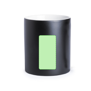 Op de mok gecentreerd