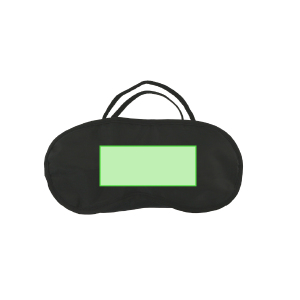 Gecentreerd in de slaapmasker