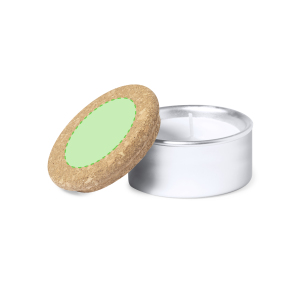 Centered on lid