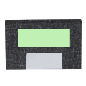 Op de voorkant boven de speaker