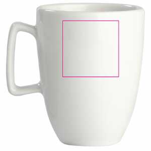 Rechts van het handvat