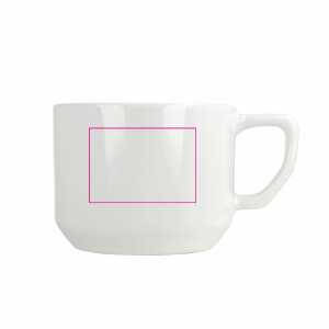 Links van het handvat