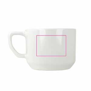 Rechts van het handvat