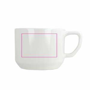 Links van het handvat