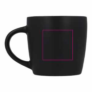 Rechts van het handvat