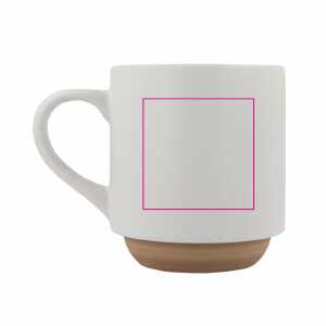 Rechts van het handvat