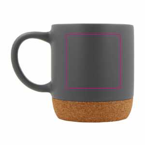 Rechts van het handvat