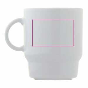 Rechts van het handvat