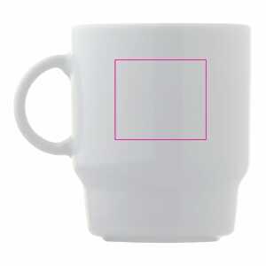 Rechts van het handvat