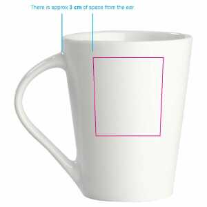 Rechts van het handvat