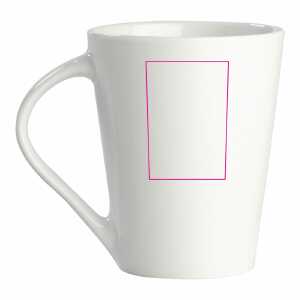 Rechts van het handvat