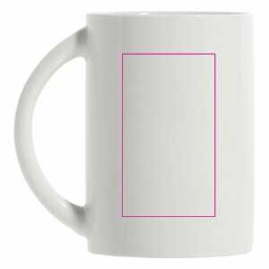 Rechts van het handvat