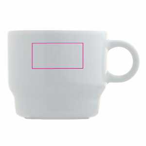 Links van het handvat