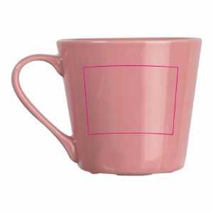 Rechts van het handvat