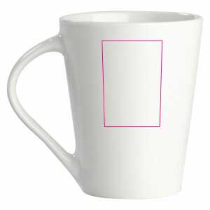 Rechts van het handvat