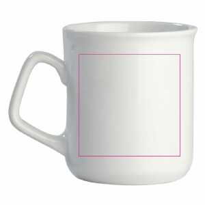 Rechts van het handvat