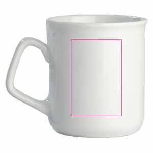 Rechts van het handvat