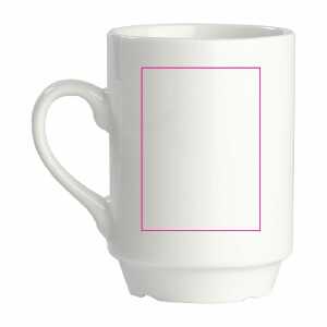 Rechts van het handvat