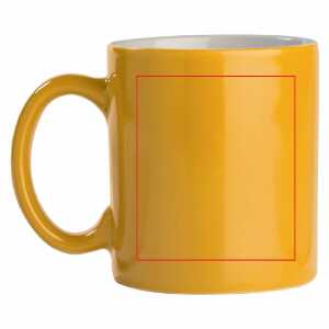 Rechts van het handvat