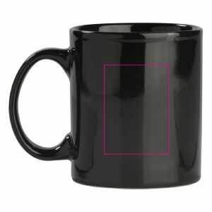 Rechts van het handvat