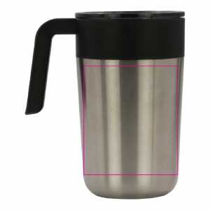 Rechts van het handvat