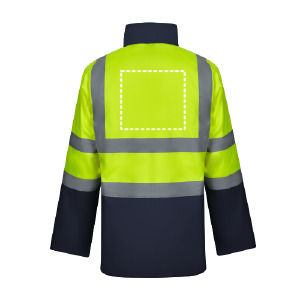 Reflecterende jas rug