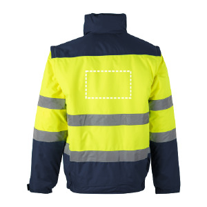 Reflecterende jas rug