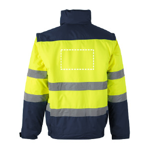 Reflecterende jas rug