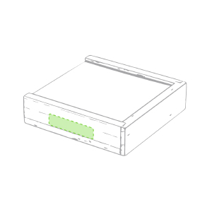 Als de mat gevouwen is op de voorkant