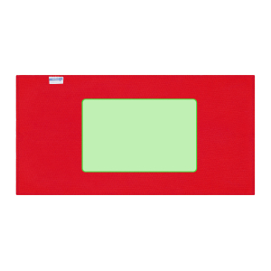 Gecentreerd op de handdoek