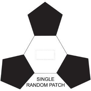 Positie markeren single random patch met tampondruk