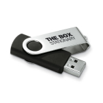 Goedkope USB stick van rubber in diverse kleuren Techmate kleur zwart